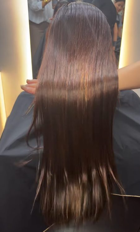Glossy hair